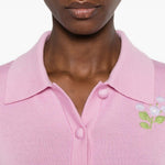 Cardigan con ricami floreali 