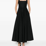 Abito lungo con pieghe in nero Sportmax - donna 