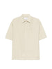 Camicia con tasca a maniche corte in avorio Costumein - uomo