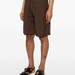 Shorts con coulisse in marrone Grayed - uomo 