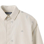 Camicia la chemise simon a righe in beige jacquemus - uomo 