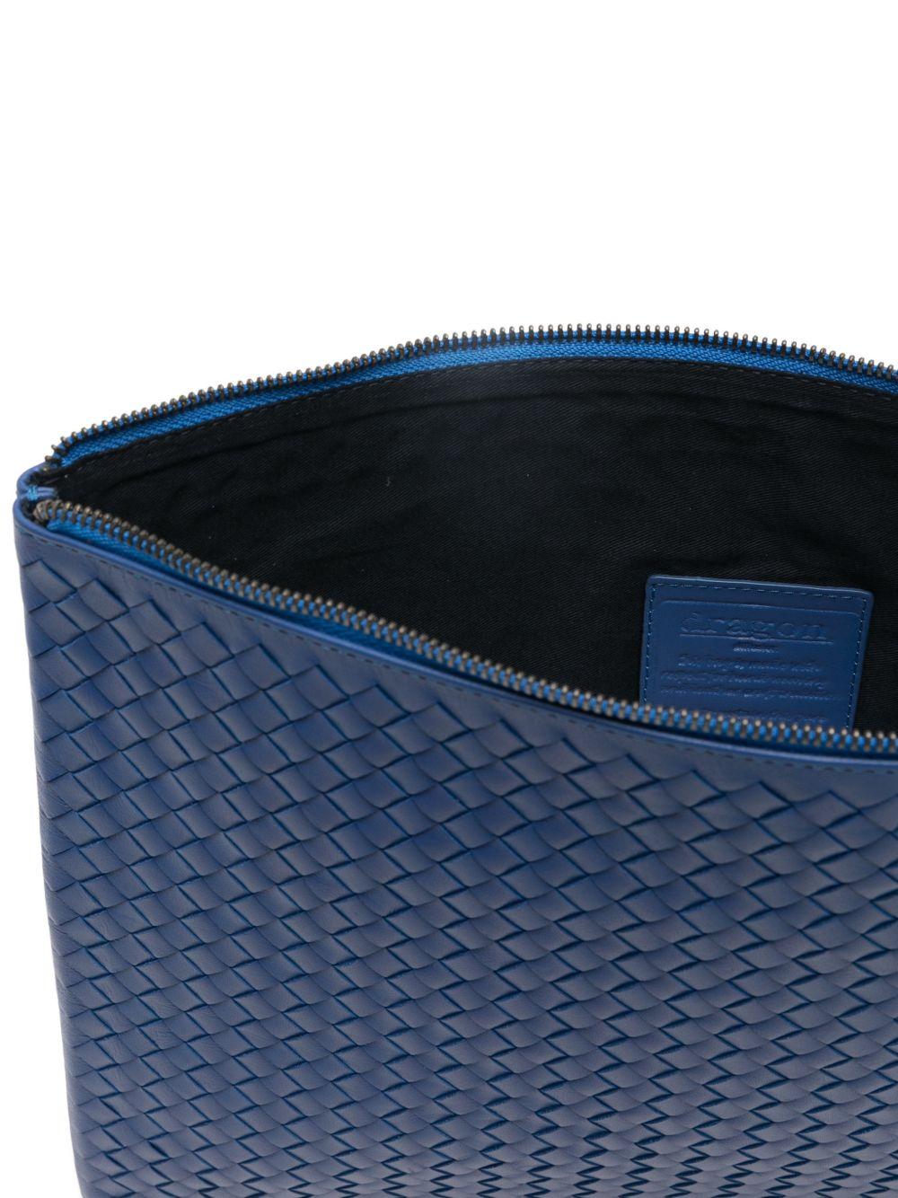 Clutch intrecciato A4 in blu Dragon diffusion - donna 