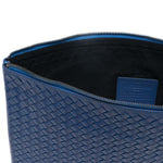 Clutch intrecciato A4 in blu Dragon diffusion - donna 