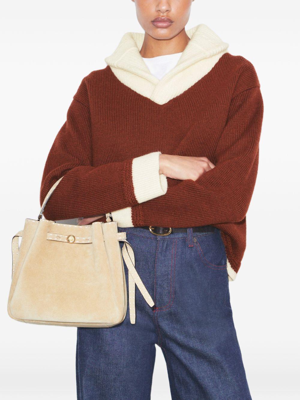 Borsa a mano Romy in beige Tory Burch - donna 
