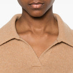 polo con collo Leni in beige Khaite - donna 