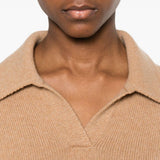 polo con collo Leni in beige Khaite - donna 