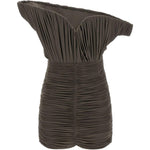Mini abito monospalla drappeggiato in marrone Magda butrym - donna 