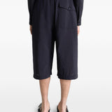 Shorts cargo con coulisse in nero Lemaire - uomo 
