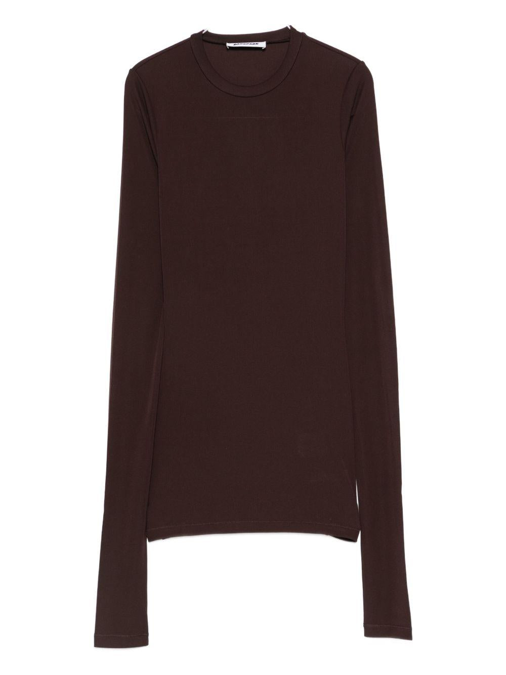 Top a maniche lunghe in marrone  Darkpark - donna 