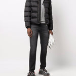 Piumino con zip in nero Moorer - uomo 