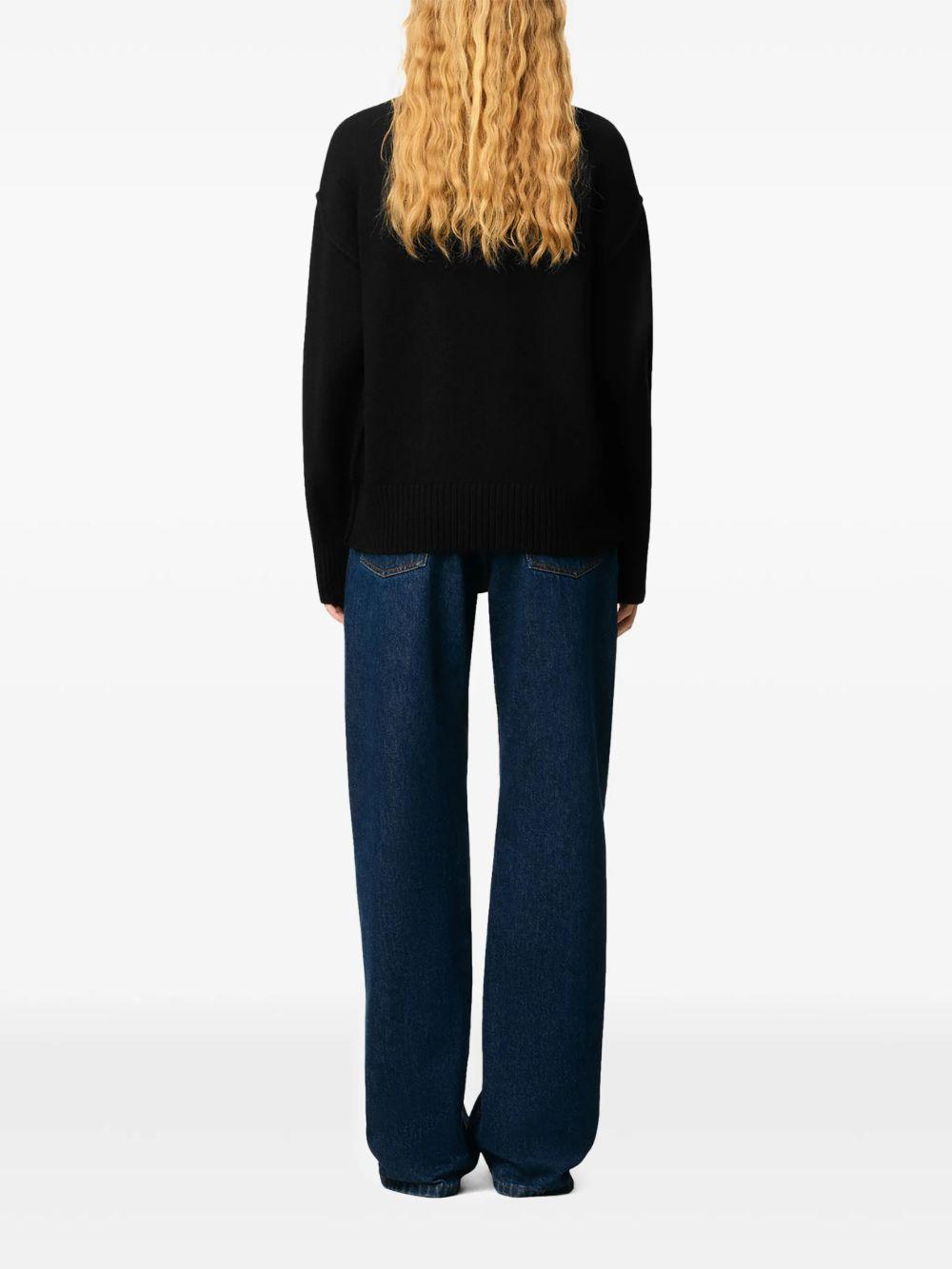 Maglione ami de coeur in nero Ami paris - unisex 