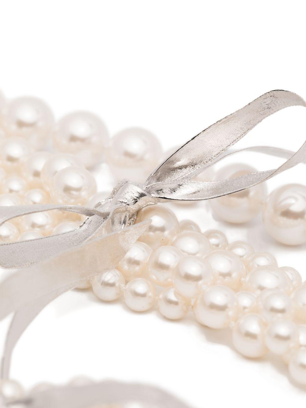 Collana con dettagli a nastro in avorio Yvmin - donna 