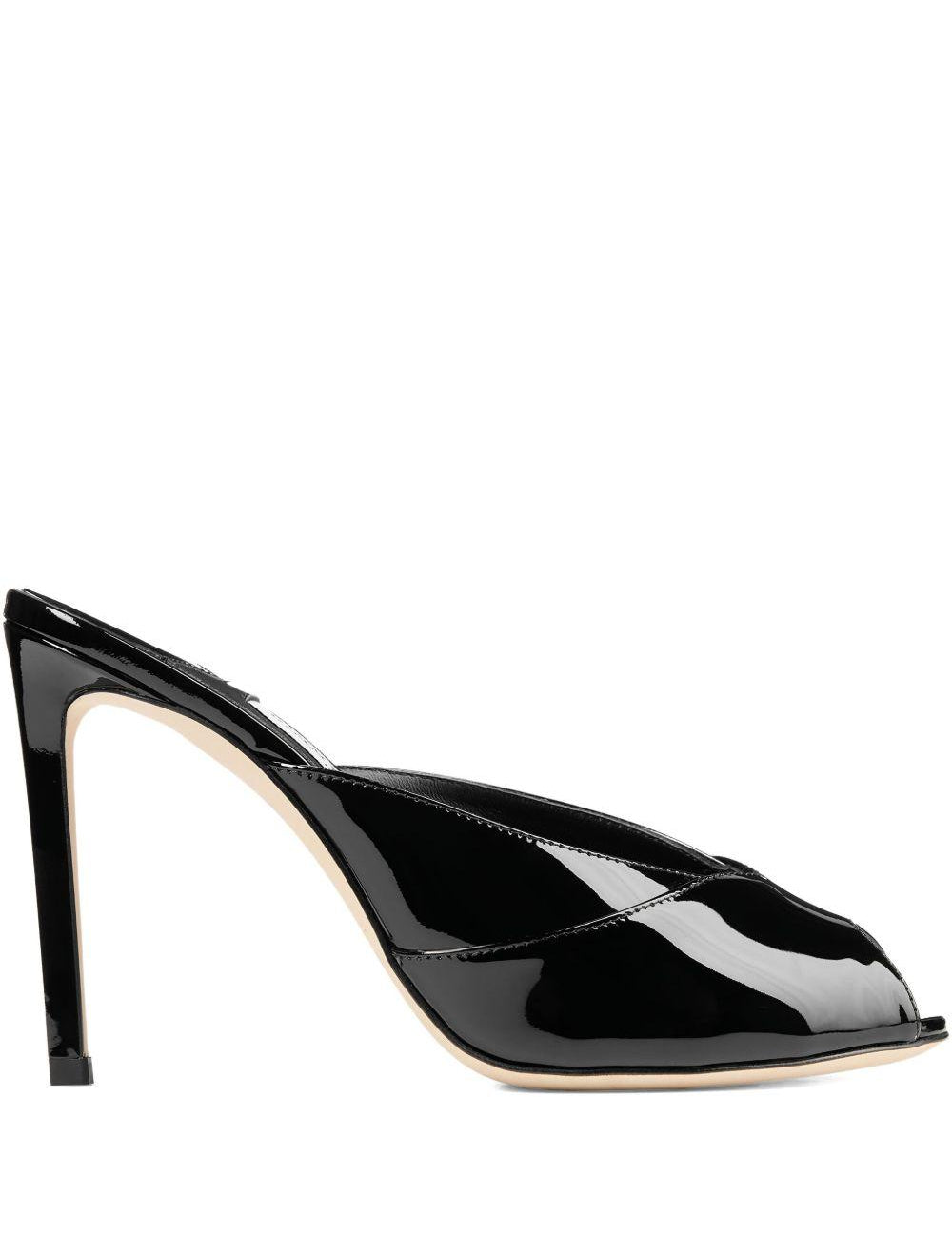 Mules Brigitte con punta aperta in nero Jimmy choo - donna 