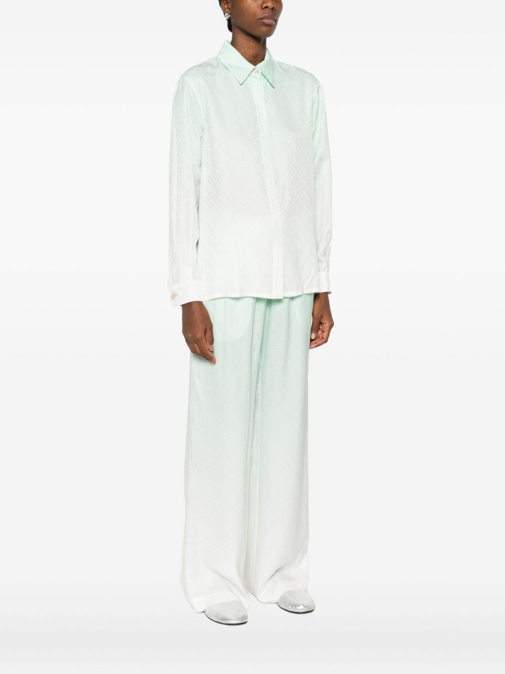 Camicia con effetto sfumato in verde chiaro Casablanca - donna 
