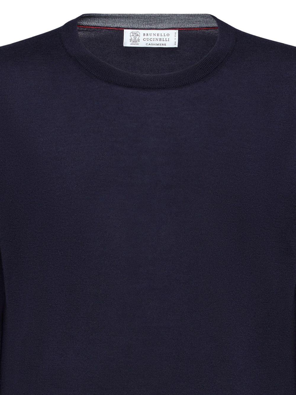 Maglione classico  in blu Brunello cucinelli - uomo 