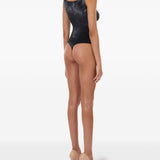 Body con fantasia tie dye in nero Wolford - donna 