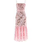 Abito midi con cintura in rosa Self-Portrait - donna 
