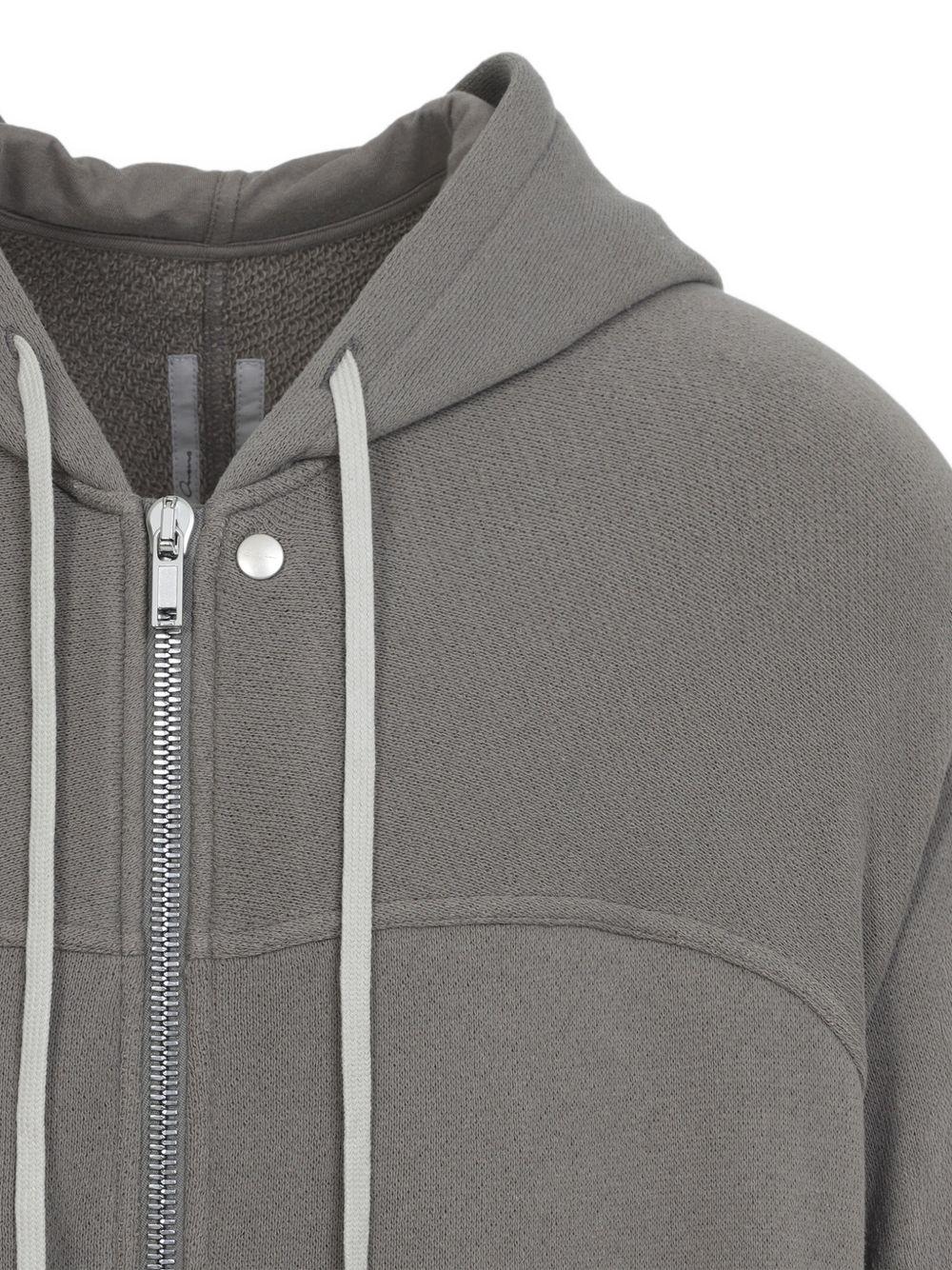 Felpa con zip in grigio Rick owens - uomo 