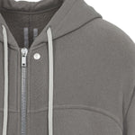 Felpa con zip in grigio Rick owens - uomo 
