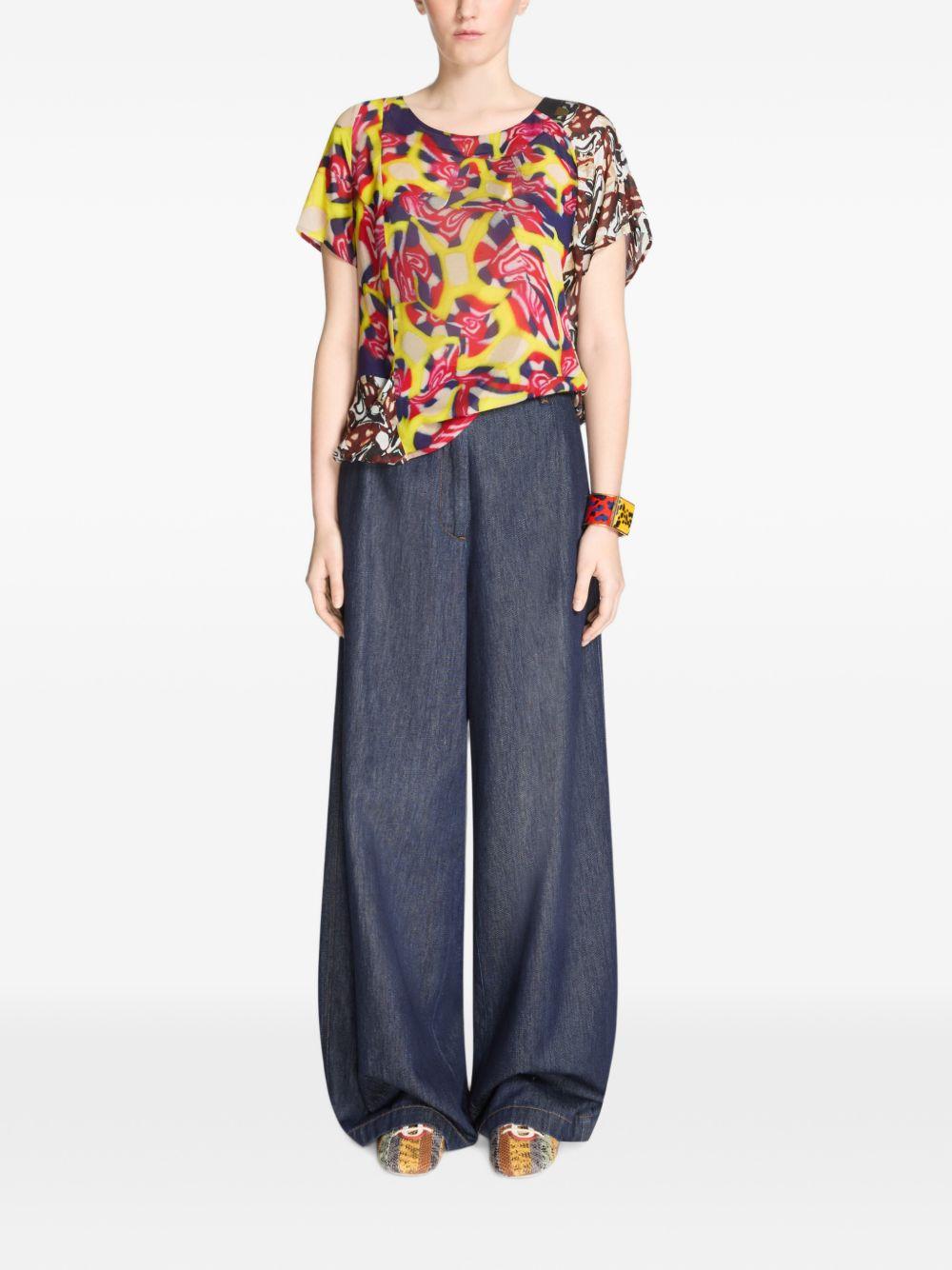 Jeans wide-leg denim indigo 