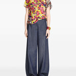 Jeans wide-leg denim indigo 