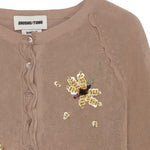 Cardigan con decorazione a fiori in marrone SHUSHU/TONG - donna 