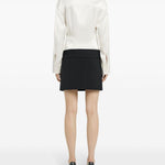 Camicia satinata con tasche applicate in bianco Courrèges - donna 