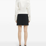 Camicia satinata con tasche applicate in bianco Courrèges - donna 