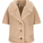 Giacca in Teddy di alpaca e cachemire corvino in beige Maxmara - donna 