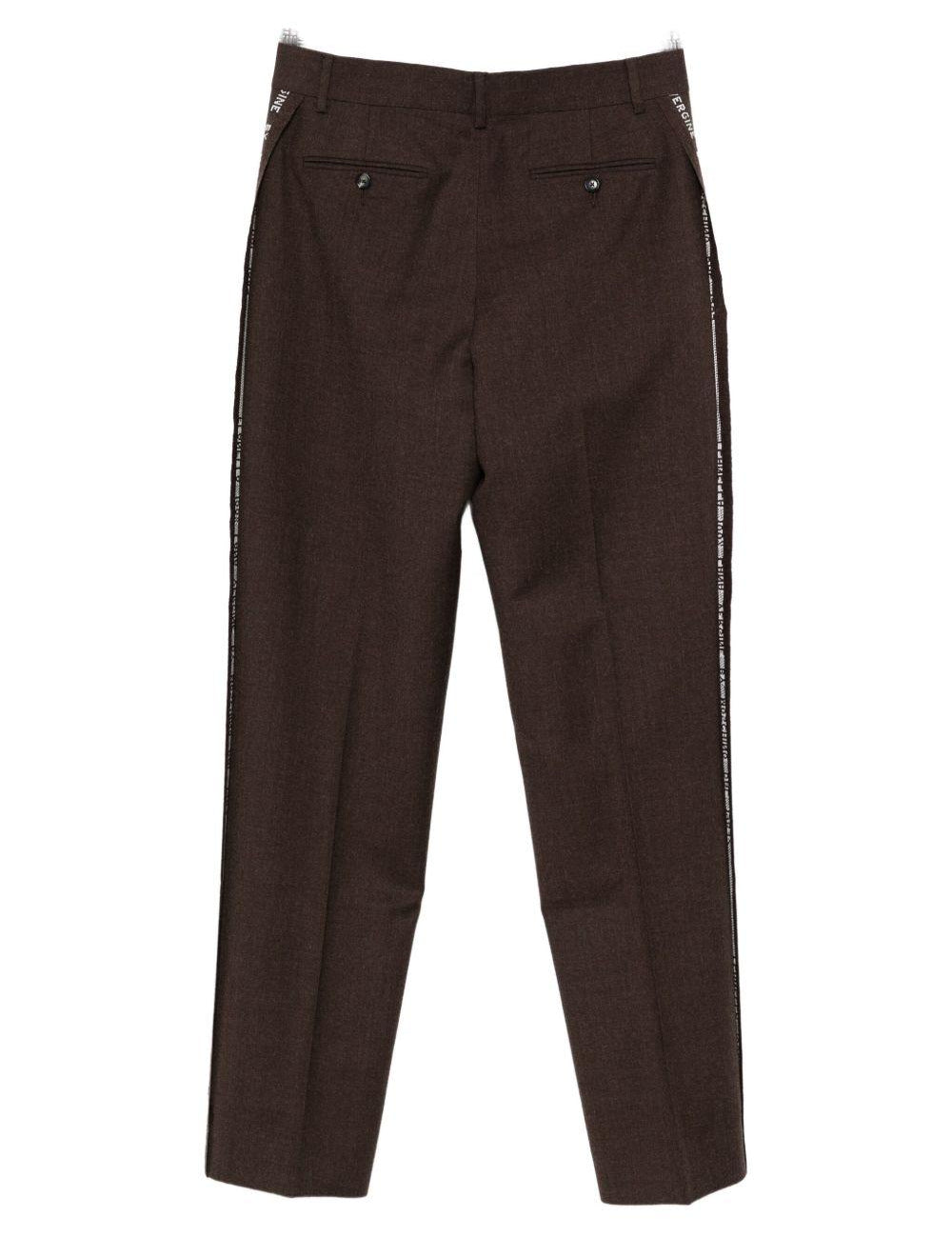 Pantaloni con dettaglio laterale in marrone Moschino - donna 