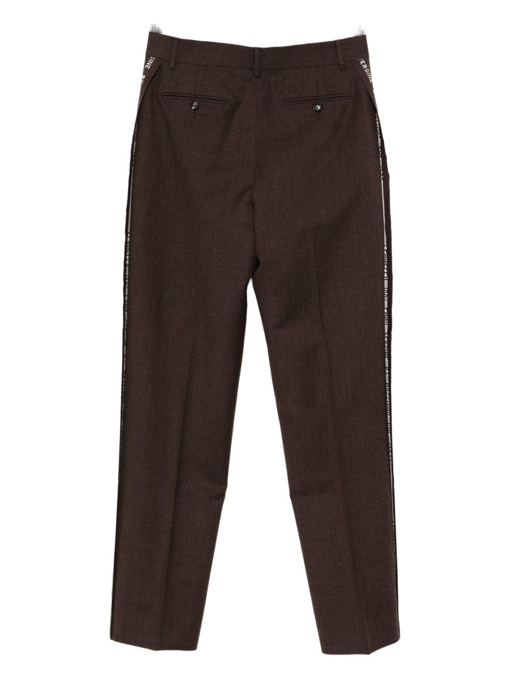 Pantaloni con dettaglio laterale in marrone Moschino - donna 