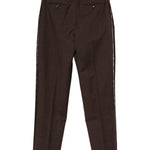 Pantaloni con dettaglio laterale in marrone Moschino - donna 