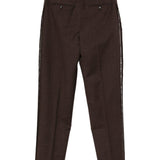 Pantaloni con dettaglio laterale in marrone Moschino - donna 