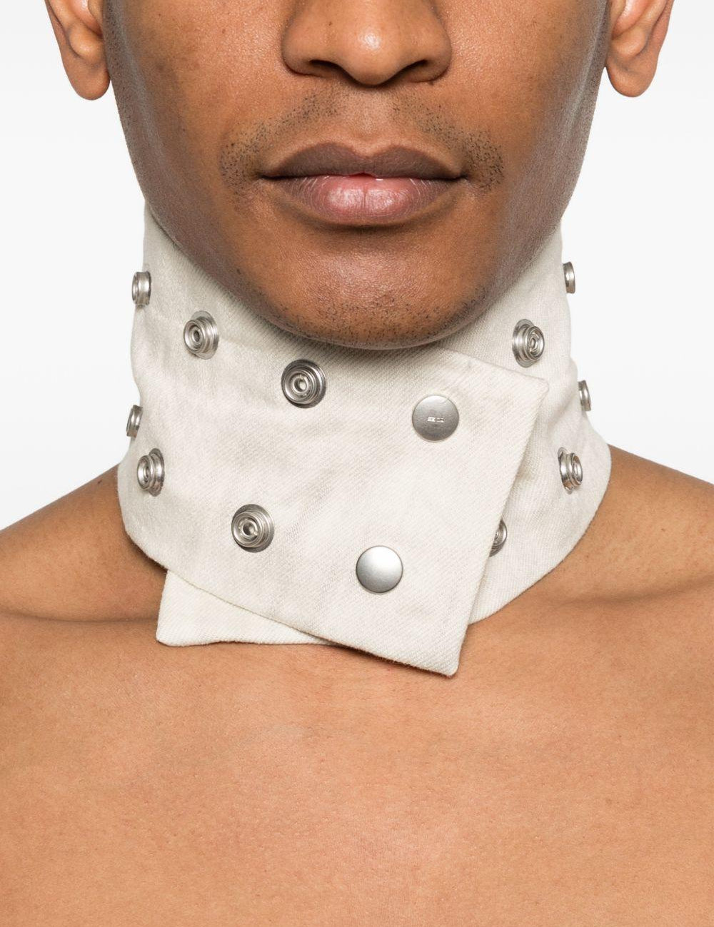 Choker in denim in bianco Rick owens drkshdw - unisex 