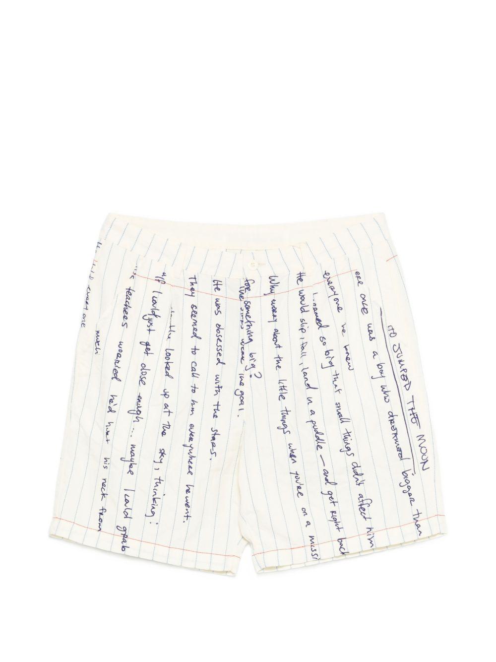 Pantaloncini a righe in bianco Kidsuper - uomo 