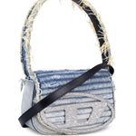Borsa denim con cristalli 1dr in celeste Diesel - donna 