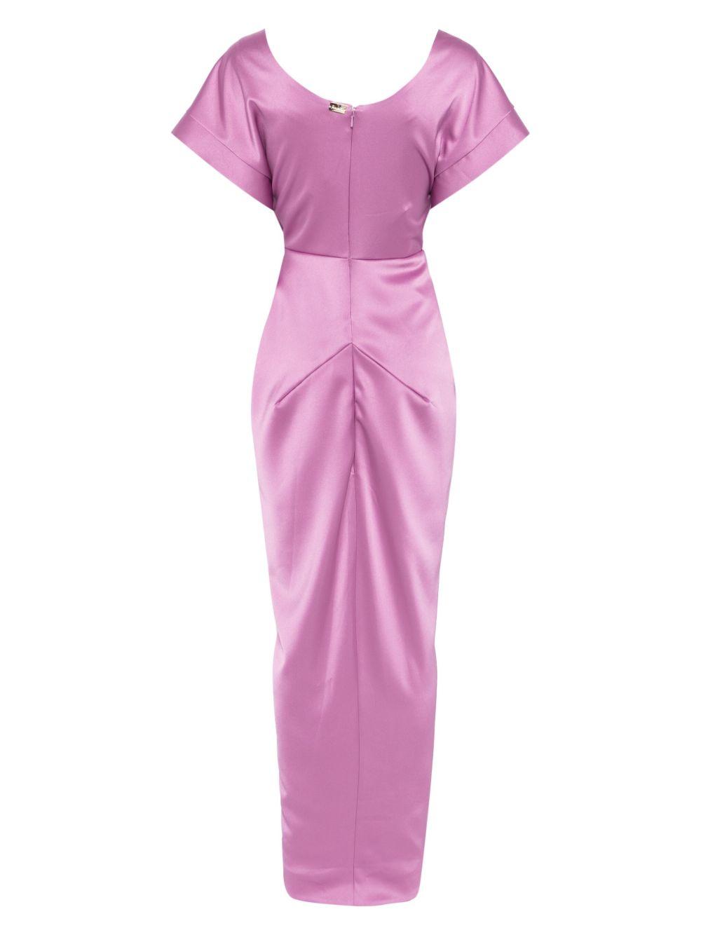 Abito lungo Jaya in viola Rhea Costa - donna 