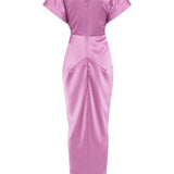 Abito lungo Jaya in viola Rhea Costa - donna 