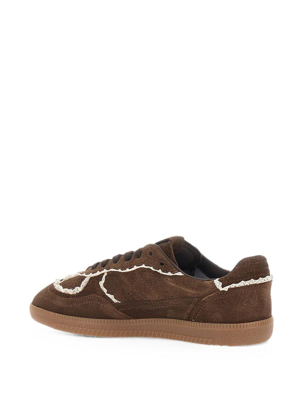 Sneakers Tb.490 camoscio con dettaglio crochet  in marrone 