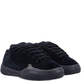 Sneakers in velluto a coste vamp in nero 