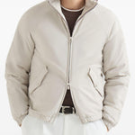 Giacca con cappuccio in nylon in bianco Brunello cucinelli - uomo 