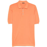 Polo con bottoni in arancione Kiton - uomo 