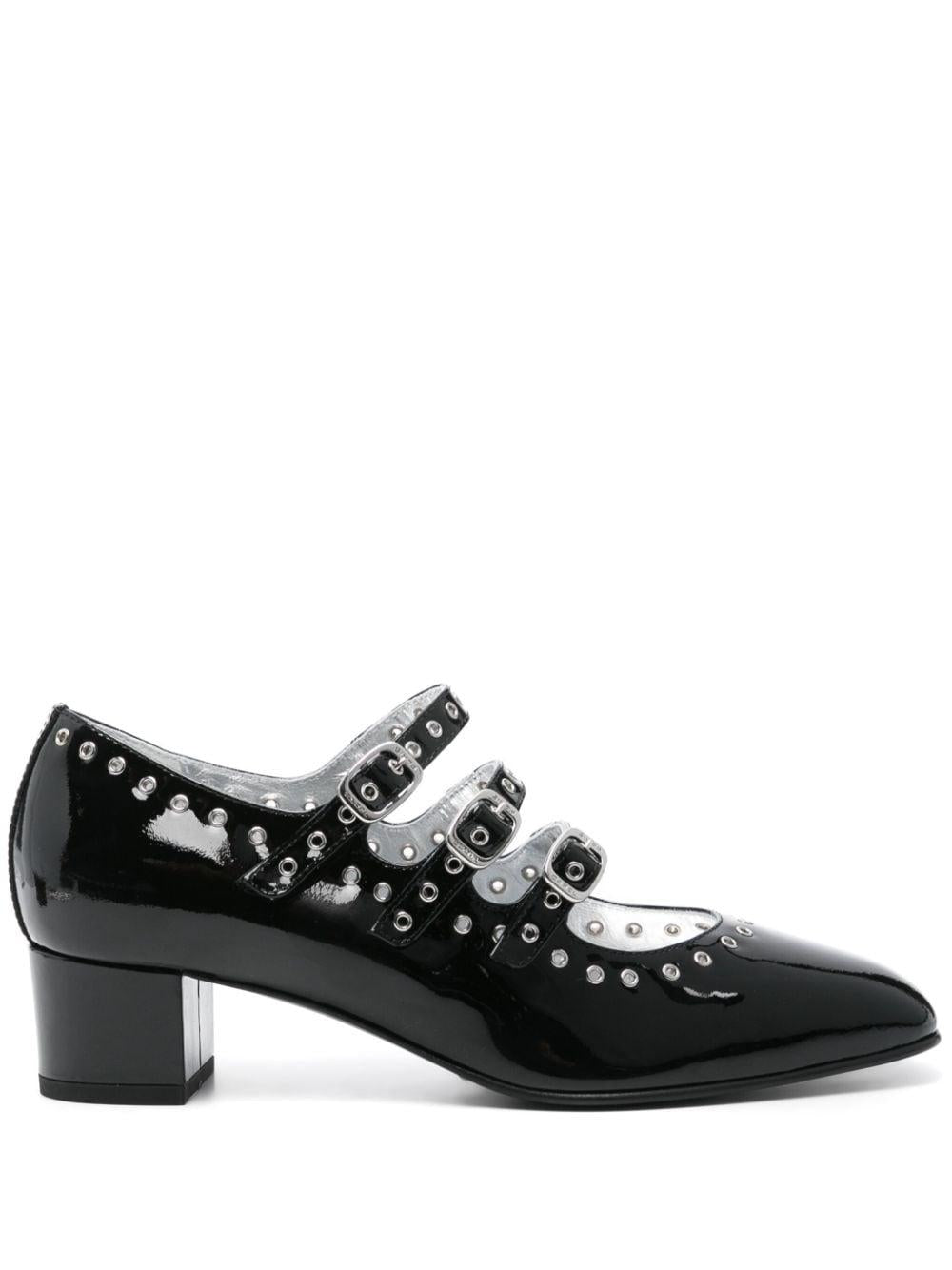 Decollete con occhielli 40mm in nero - donna 