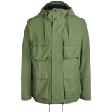 Giacca con cappuccio in verde Rains - unisex 