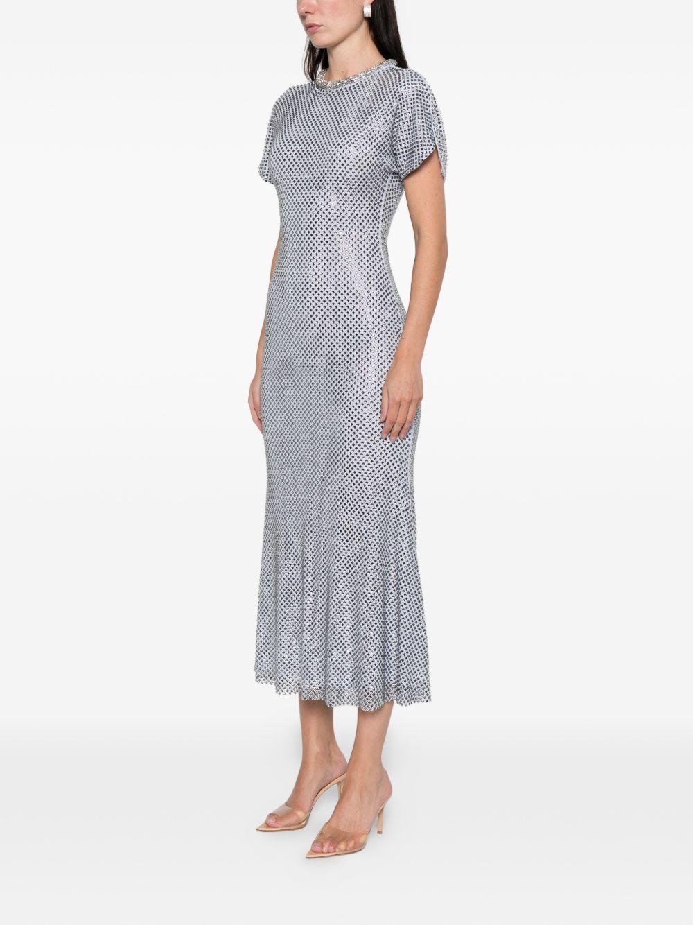 Abito midi con strass in azzurro Self-Portrait - donna 