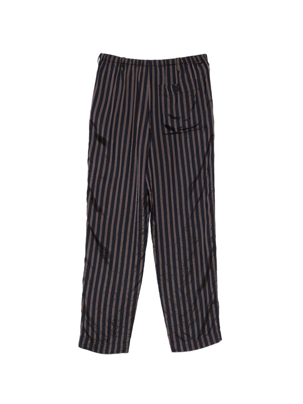 Pantaloni a righe con coulisse penny in blu Dries van noten - uomo 