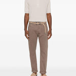 Jeans a cinque tasche in marrone Brunello cucinelli - uomo 