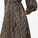 Abito midi Giara con stampa in nero Max Mara - donna 
