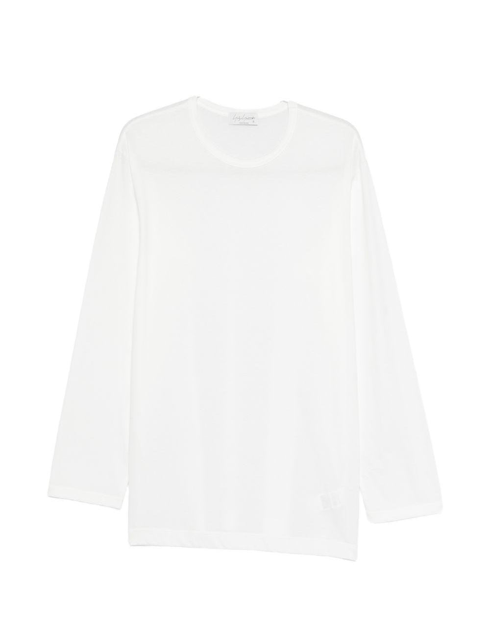 T-shirt a maniche lunghe in bainco Yohji yamamoto - uomo 