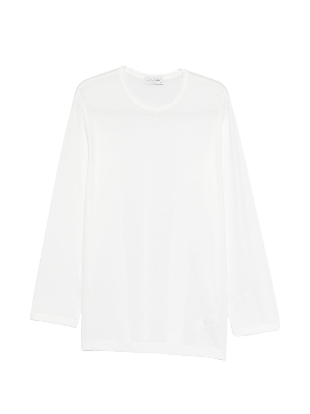 T-shirt a maniche lunghe in bainco Yohji yamamoto - uomo 